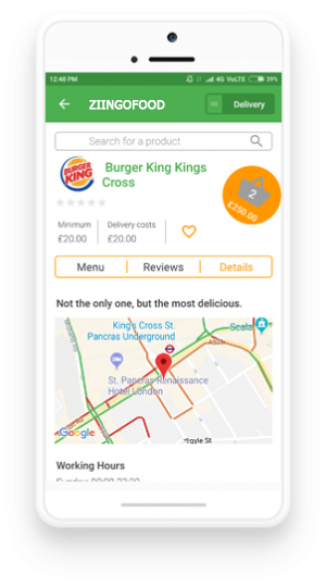 Track your food in real time from the restaurant to you.